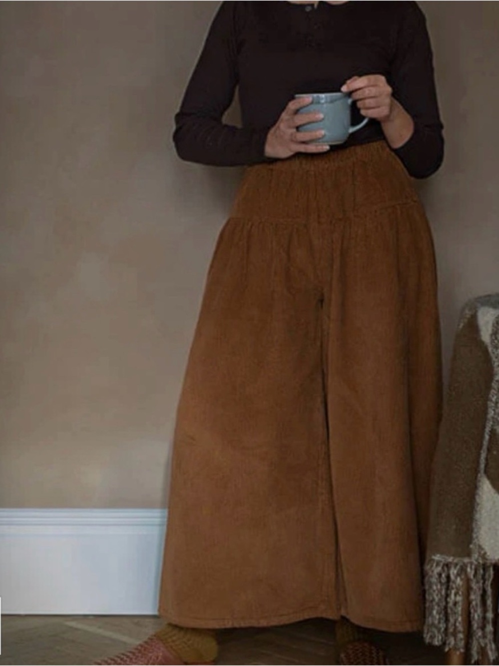 The Simple Folk Women’s Corduroy Culotte Trousers - Brown Size 0 NWOT